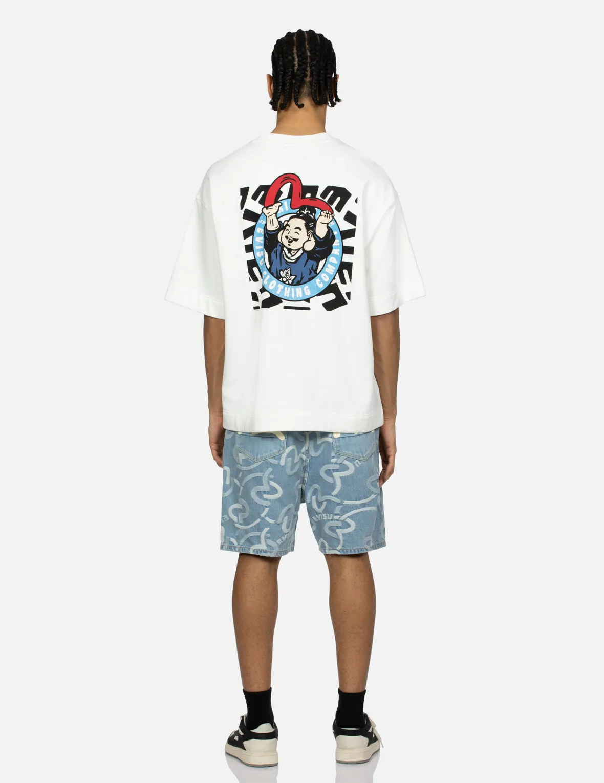 Allover Seagull Jacquard Oversized Shorts sold by Evisu product image thumbnail 5