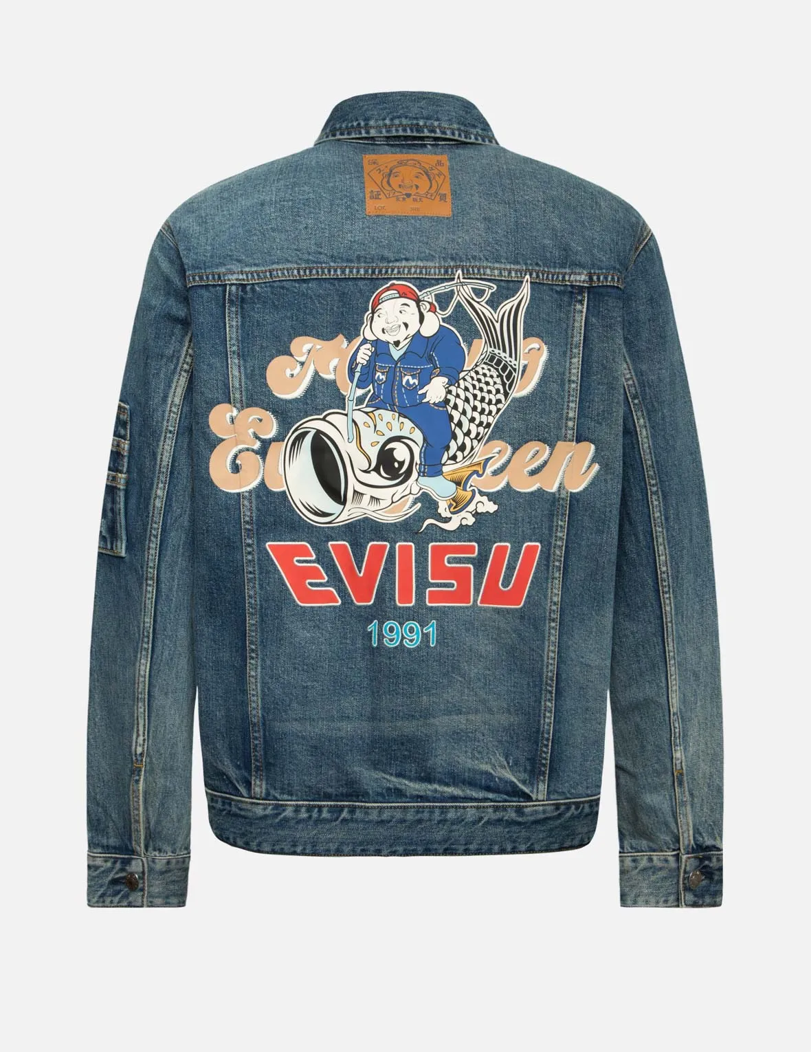 Seagull Embroidery
Godhead Print Relax Fit Denim Jacket sold by Evisu