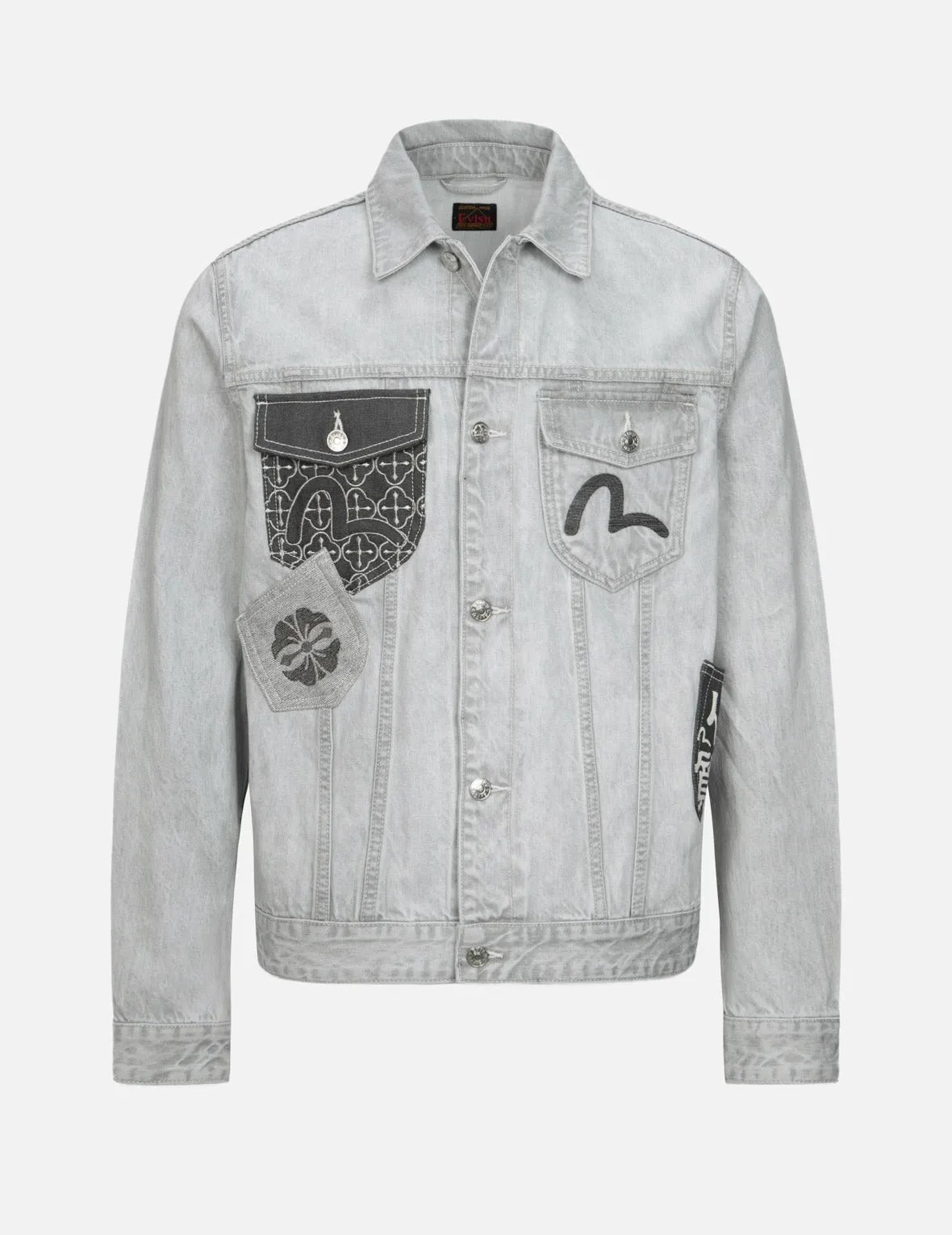 Multi-Pocket Regular Fit Denim Jacket sold by Evisu