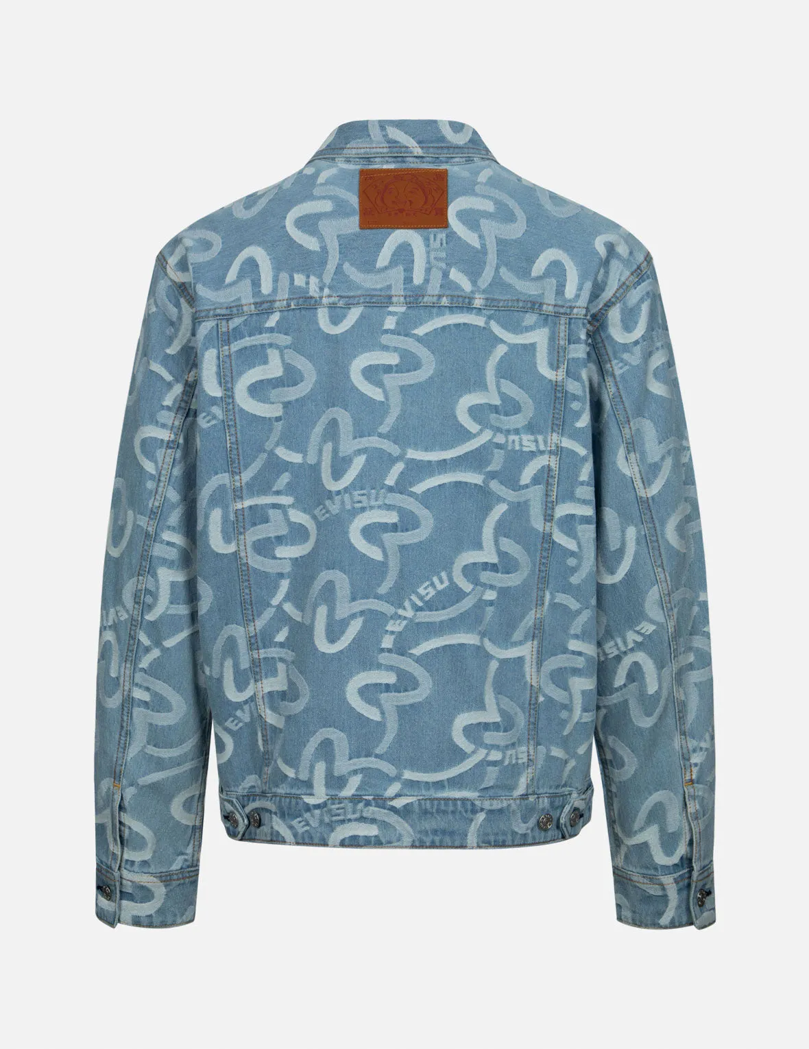 Allover Seagull Jacquard Relax Fit Denim Jacket sold by Evisu product image thumbnail 2