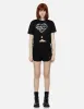 Glitter Graphic Print Fashion Fit Gathered T-Shirt sold by Evisu