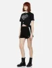 Glitter Graphic Print Fashion Fit Gathered T-Shirt sold by Evisu
