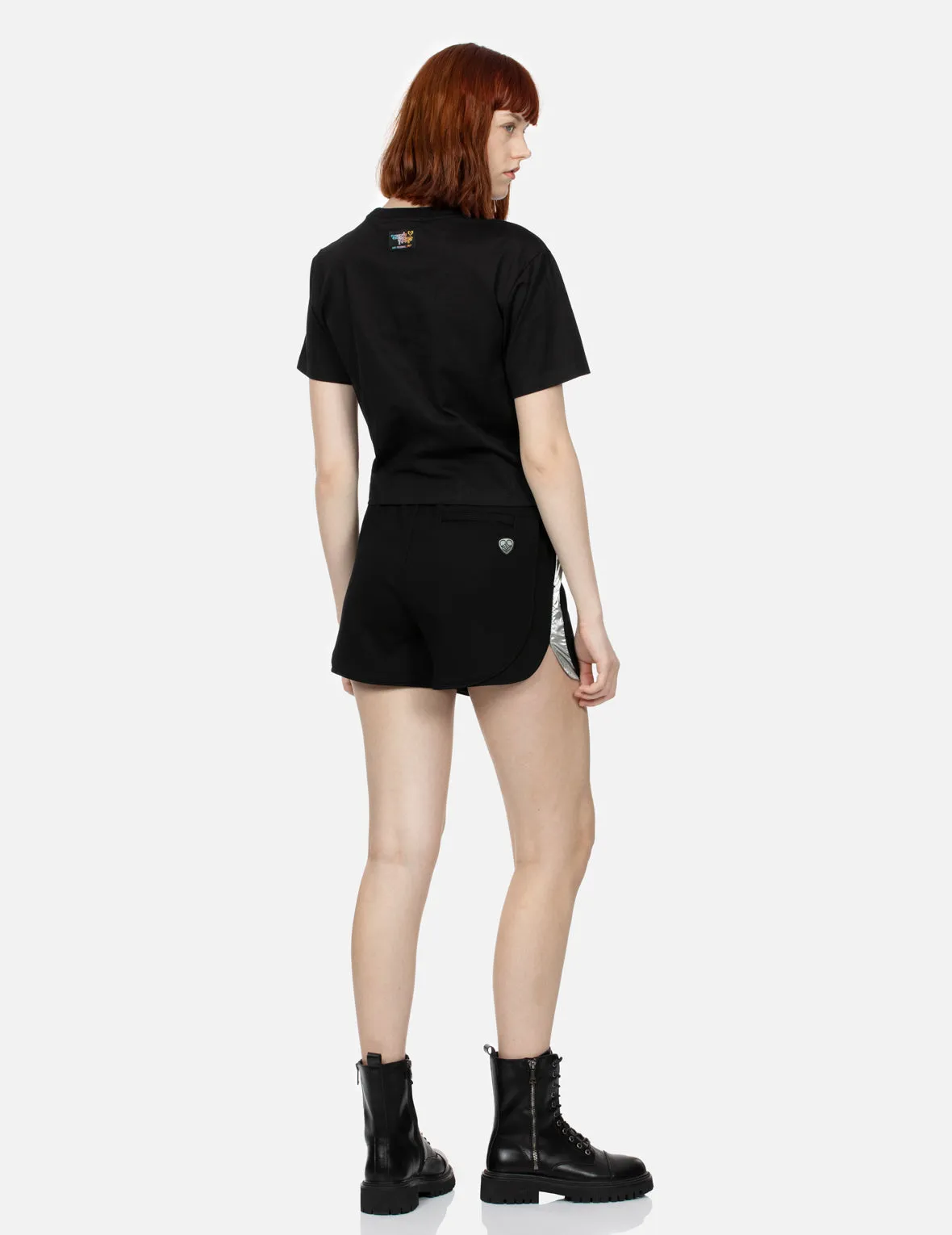 Glitter Graphic Print Fashion Fit Gathered T-Shirt sold by Evisu product image thumbnail 3