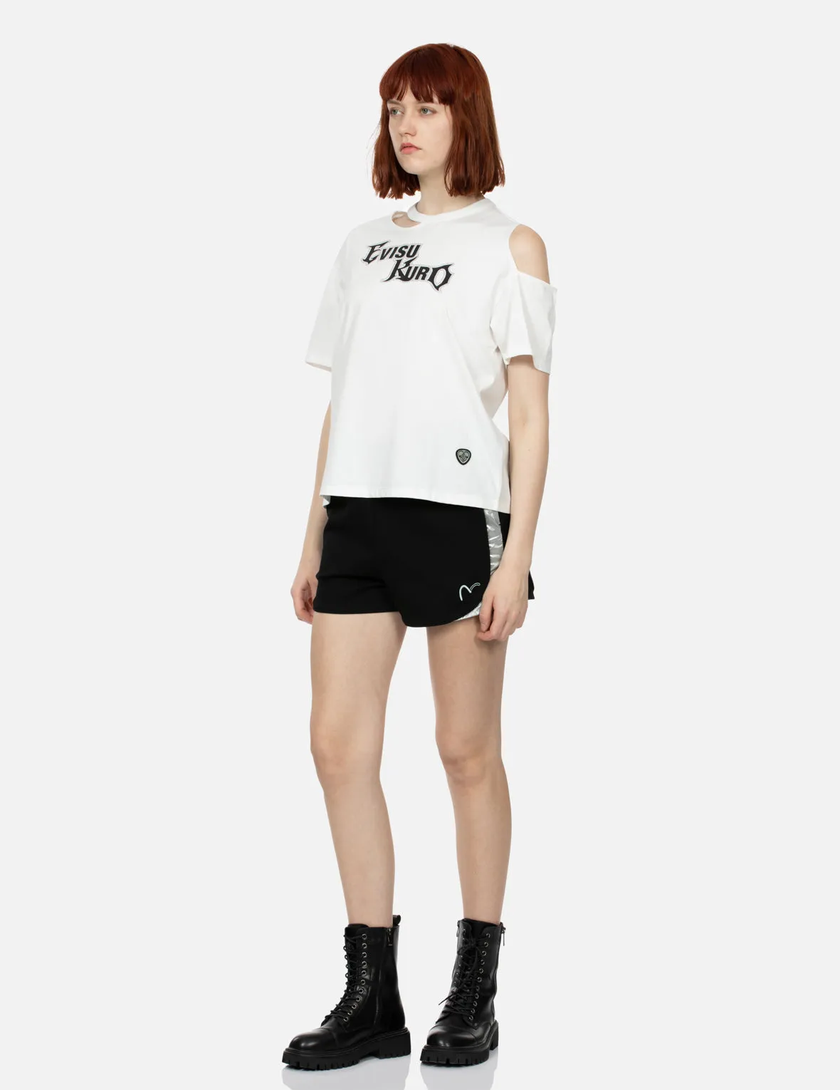 Heat Transfer Logo Print Hollow Fashion Fit T-shirt sold by Evisu product image thumbnail 3