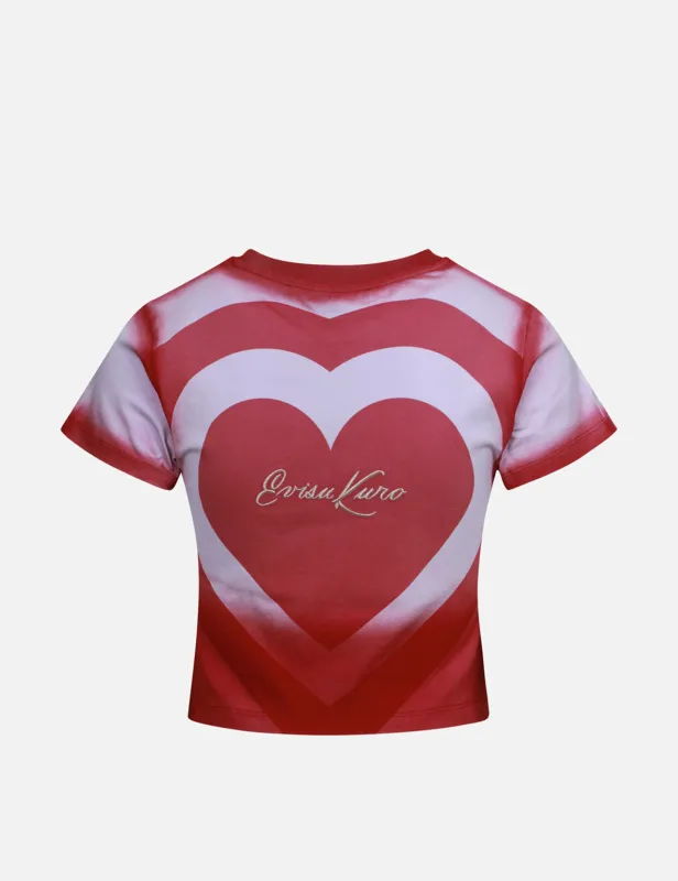 Gradient Sprayed Slim Cropped T-shirt sold by Evisu