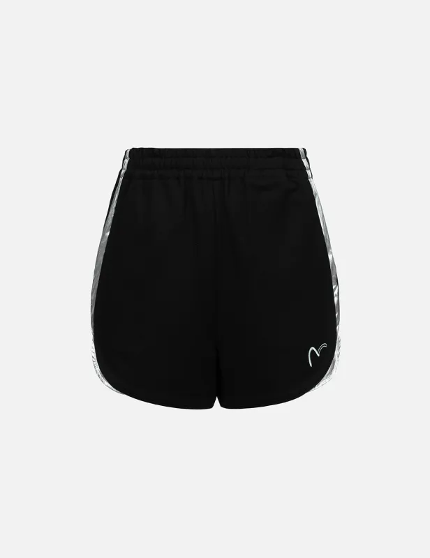 Two-Layer Elastic Waistband Regular Fit Souvenir Shorts made by Evisu