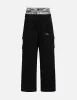 Double Waistband Wide Leg Cargo Pants sold by Evisu
