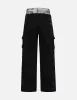 Double Waistband Wide Leg Cargo Pants sold by Evisu