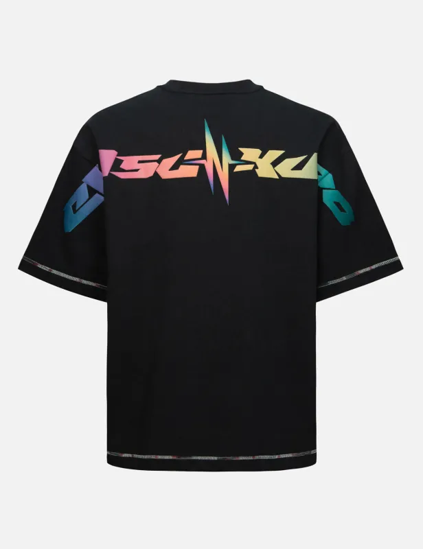 Rainbow Seagull and Logo Print Oversized T-Shirt sold by Evisu