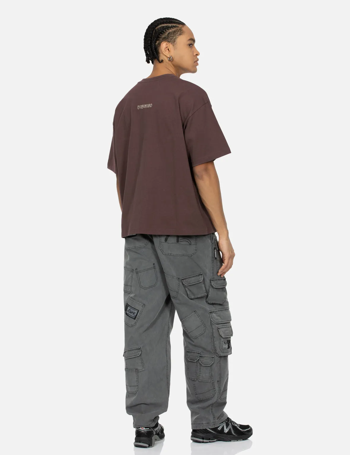 Rock-textured Print and Logo Embroidery Loose Fit T-shirt sold by Evisu product image thumbnail 4