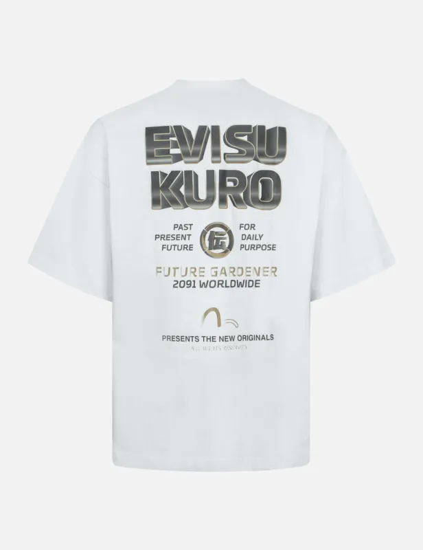 Multi Slogans with 3D  Logo Oversized T-shirt sold by Evisu