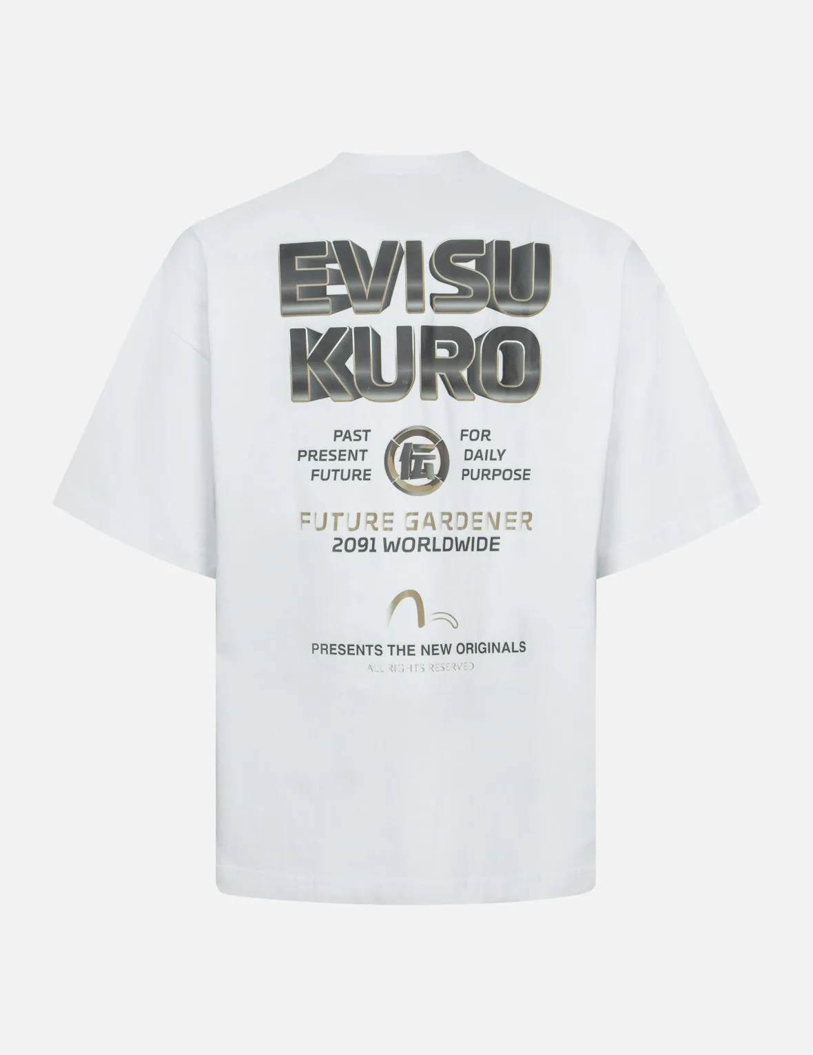 Multi Slogans with 3D Logo Oversized T-shirt sold by Evisu