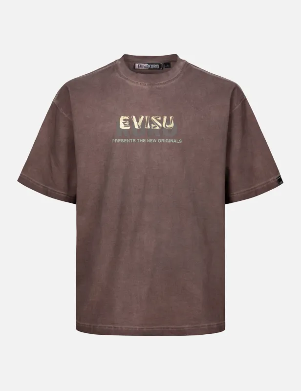 Spray Dyed Multi Logo Print Loose Fit T-shirt sold by Evisu