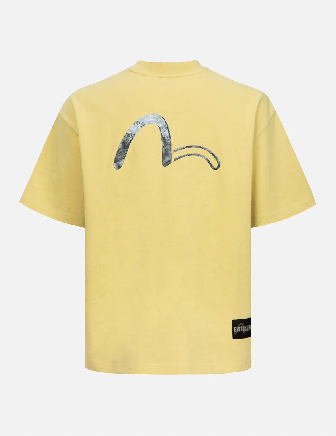 Calligraphy Shadow Logo Embroidery and Seagull Print Loose Fit T-shirt sold by Evisu