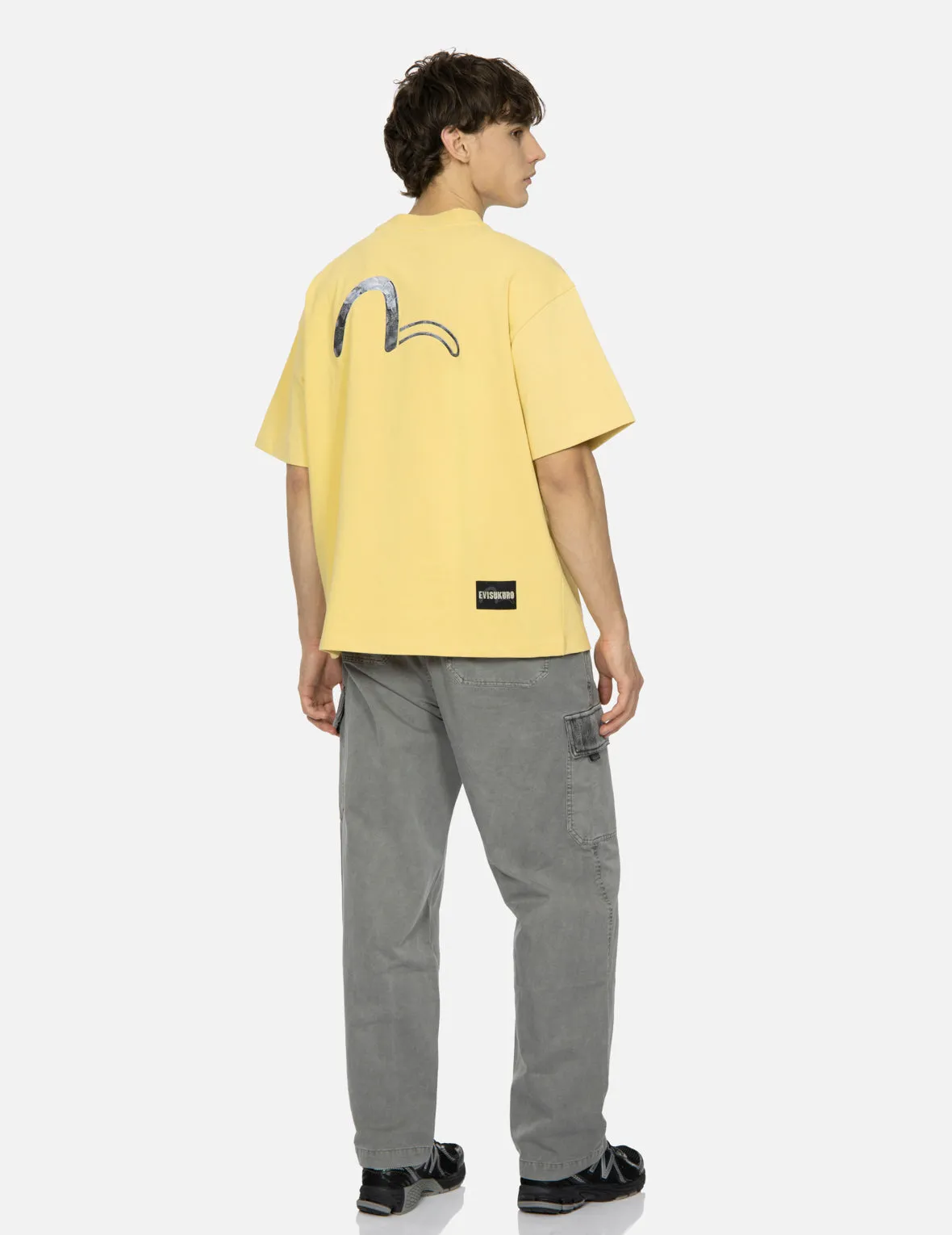 Calligraphy Shadow Logo Embroidery and Seagull Print Loose Fit T-shirt sold by Evisu product image thumbnail 5