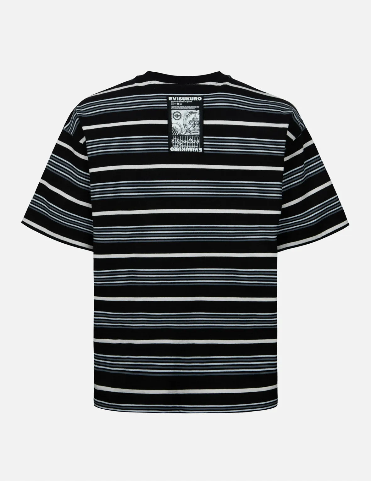 Striped Seagull Appliqué Embroidery Loose Fit T-shirt sold by Evisu product image thumbnail 3