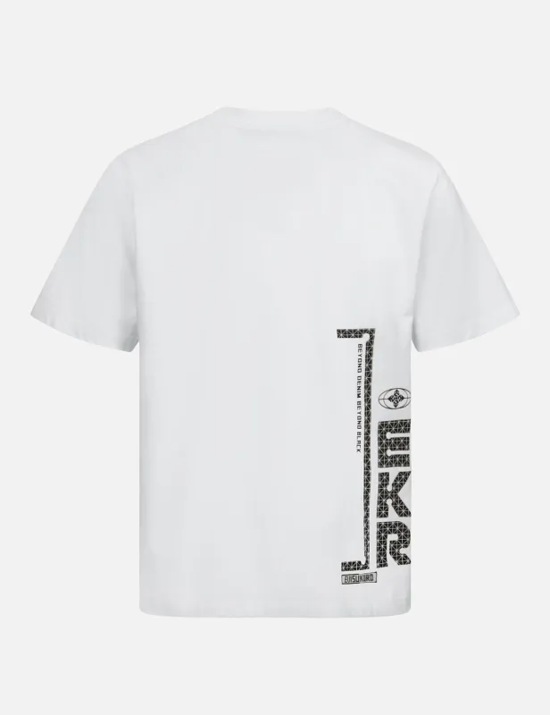 Grid Seagull and Logo Regular Fit T-shirt sold by Evisu