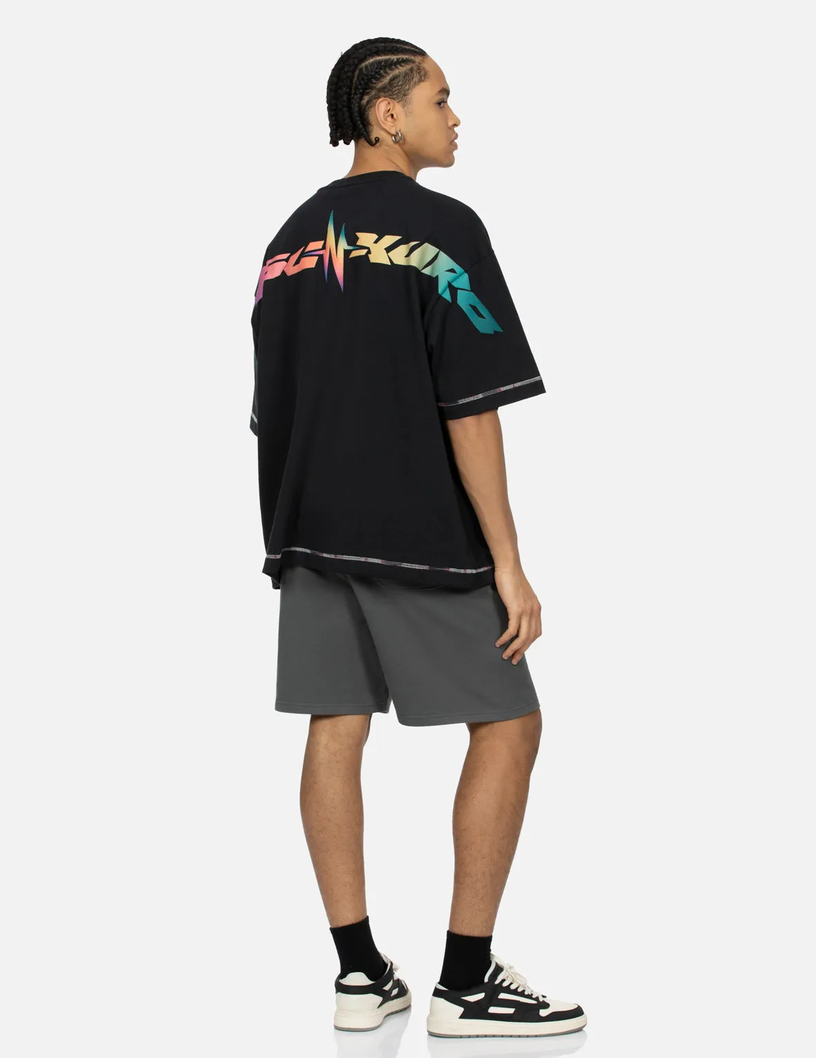 Logo and Seagull 3D print Relax Fit Sweat Shorts sold by Evisu product image thumbnail 4