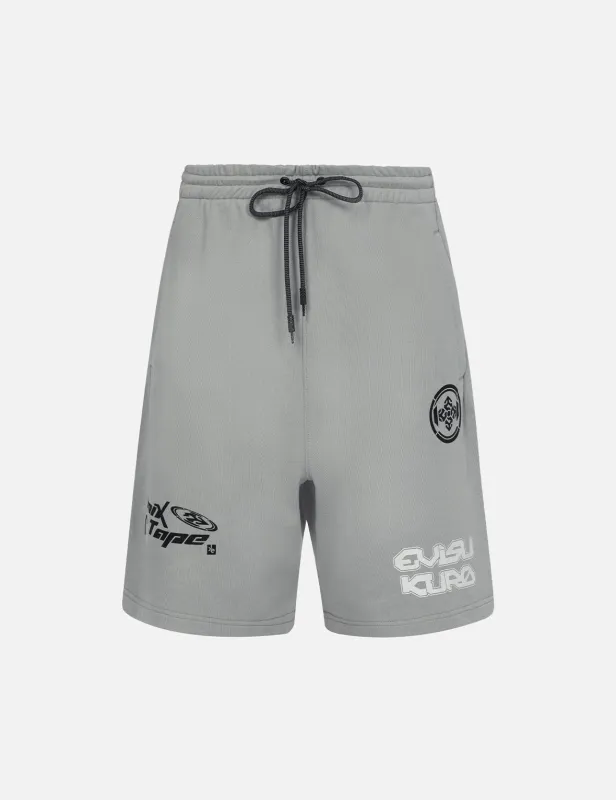 Multi Logo Print Relax Fit Sweat Shorts sold by Evisu