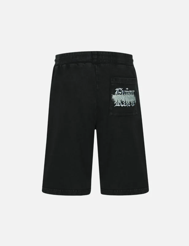 Seagull and Logo Embroidery Regular Fit Sweat Shorts sold by Evisu