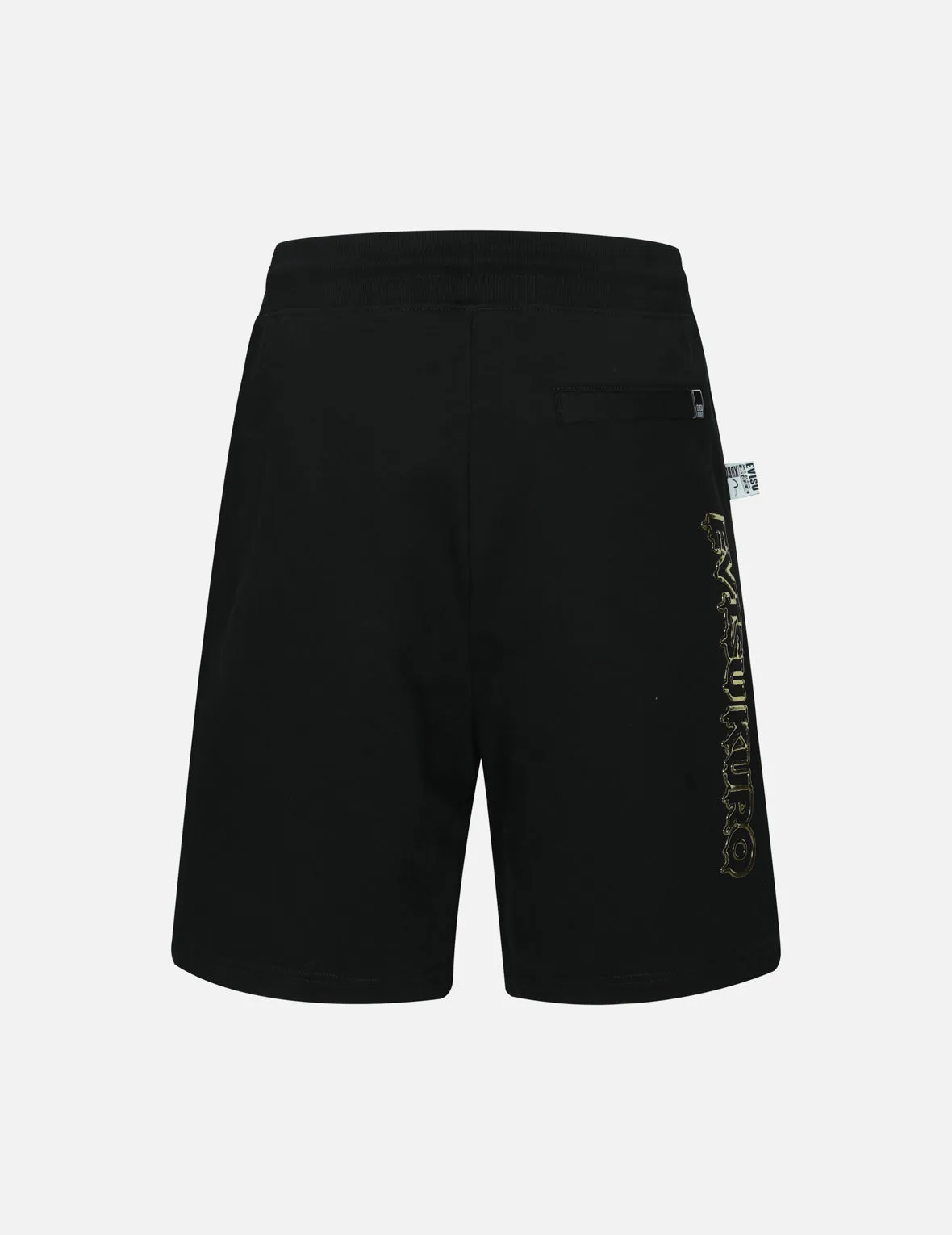 Metallic Logo Print Relax Fit Sweat Shorts sold by Evisu
