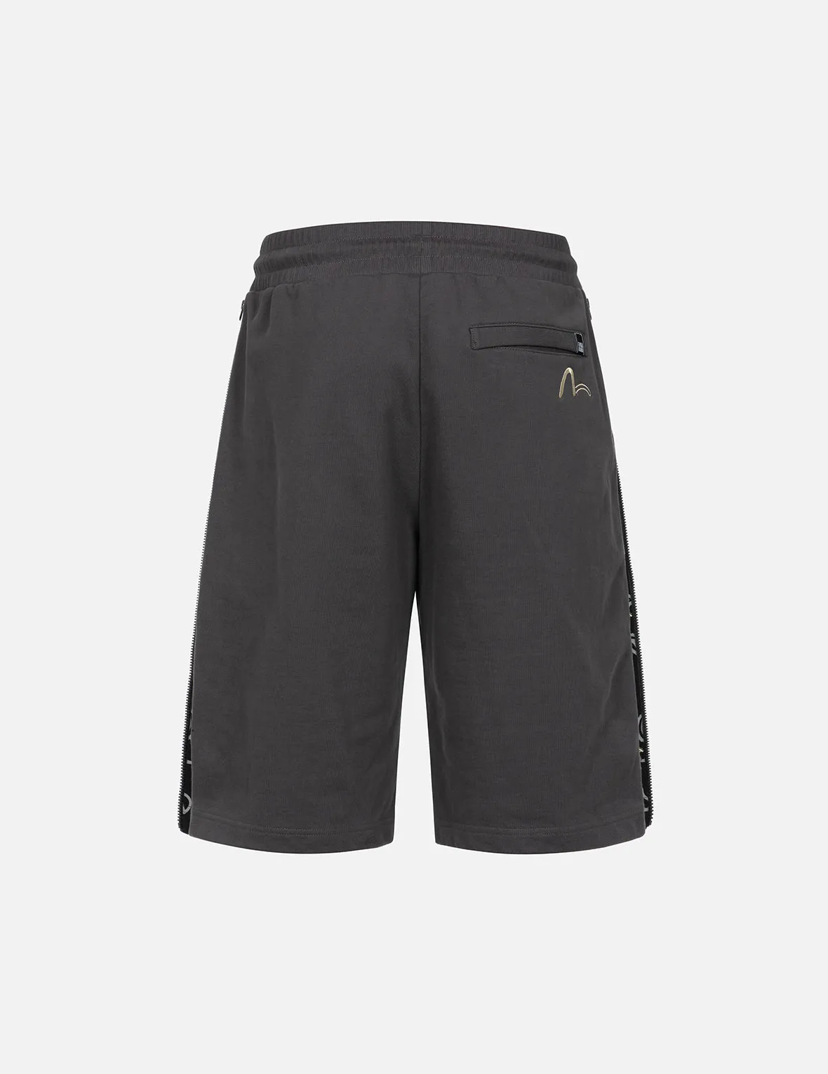 Side Zip Allover Paisley Print and Seagull Embroidery Regular Fit Sweat Shorts sold by Evisu product image thumbnail 2