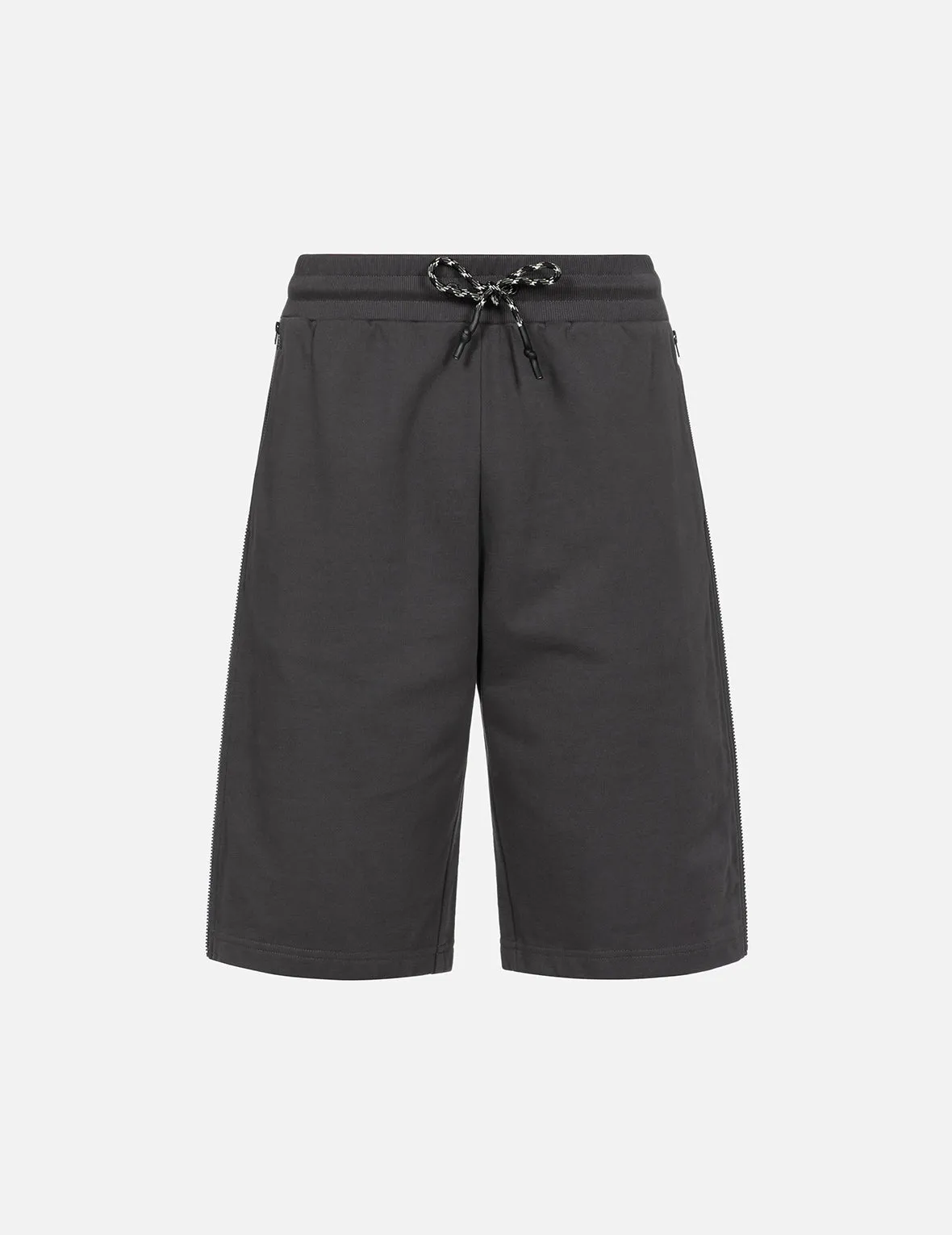 Side Zip Allover Paisley Print and Seagull Embroidery Regular Fit Sweat Shorts sold by Evisu