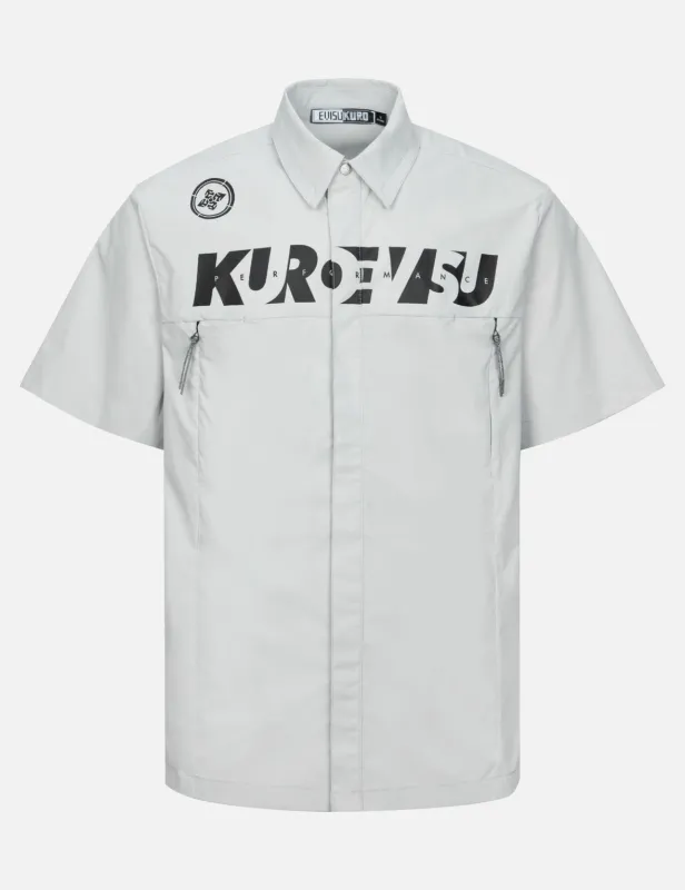 Logo and Kamon Print Regular Fit Short-Sleeves Shirt sold by Evisu