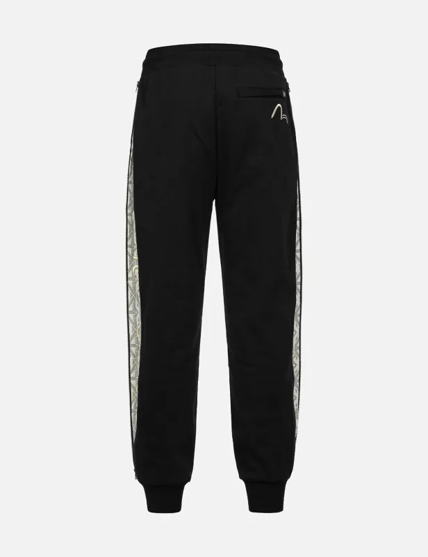 Side Zipper Allover Print and Seagull Embroidery Regular Fit Sweatpants sold by Evisu