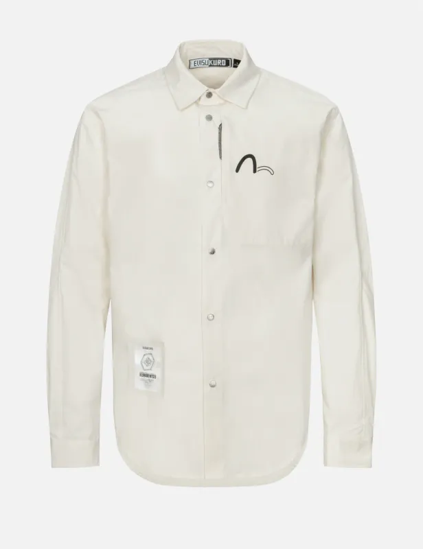 Contrasting Seagull Print Regular Fit Shirt sold by Evisu