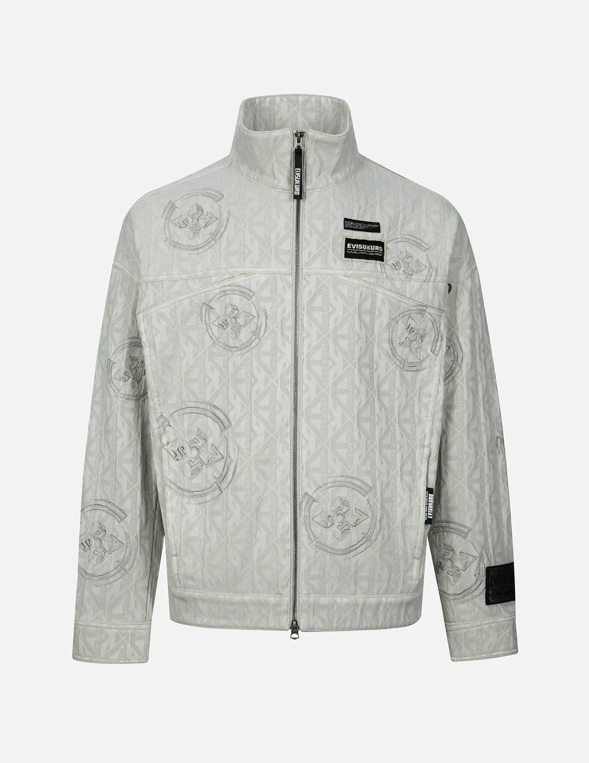 Monogram Jacquard Trucker Oversized Jacket sold by Evisu product image thumbnail 3