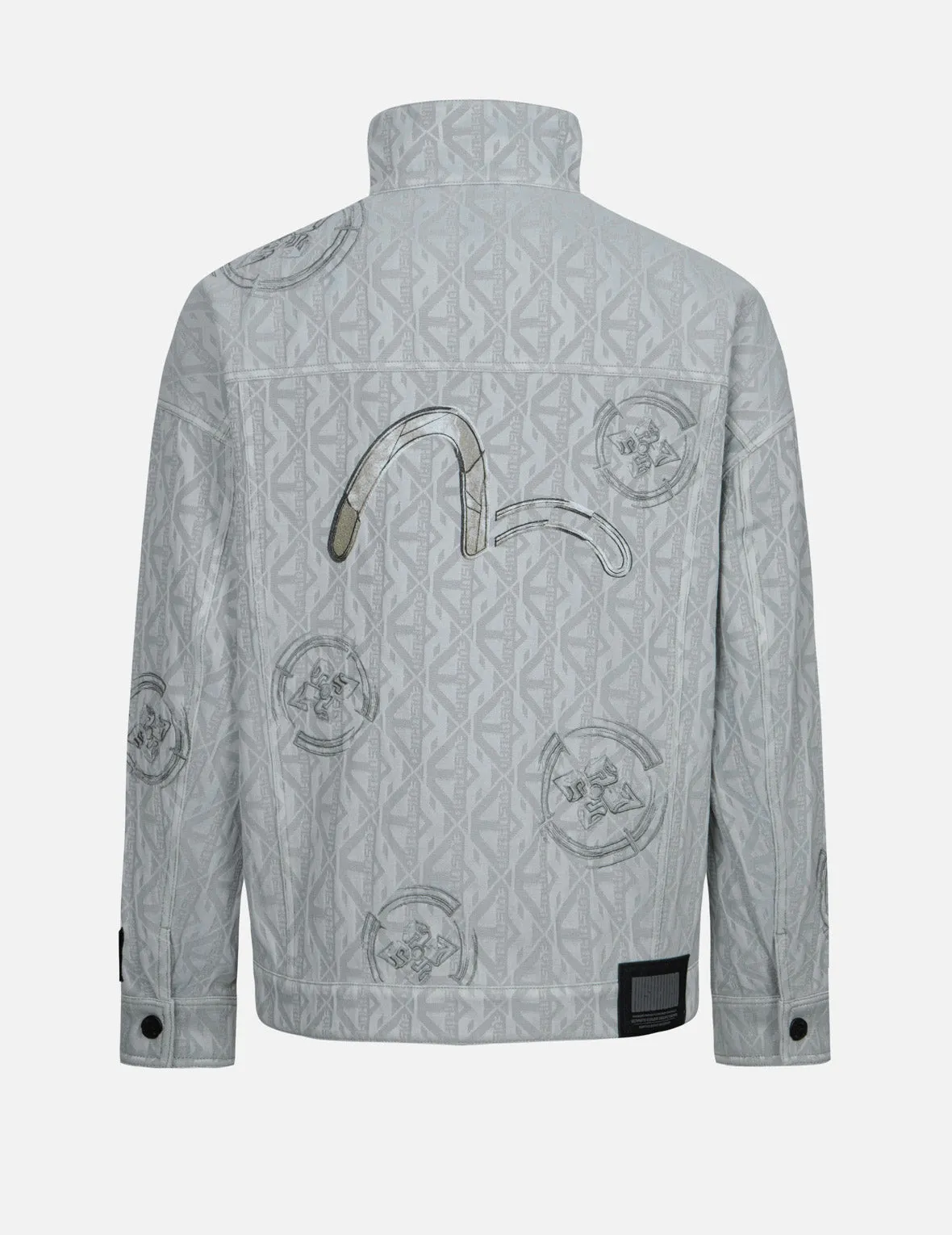 Monogram Jacquard Trucker Oversized Jacket sold by Evisu product image thumbnail 4