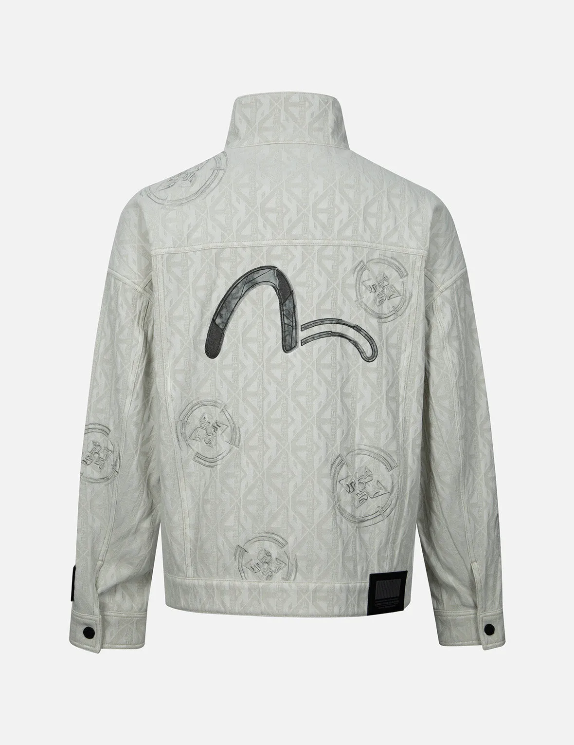 Monogram Jacquard Trucker Oversized Jacket sold by Evisu