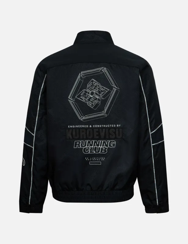 Mechanical Kamon Patterns Regular Fit Rider Jacket sold by Evisu