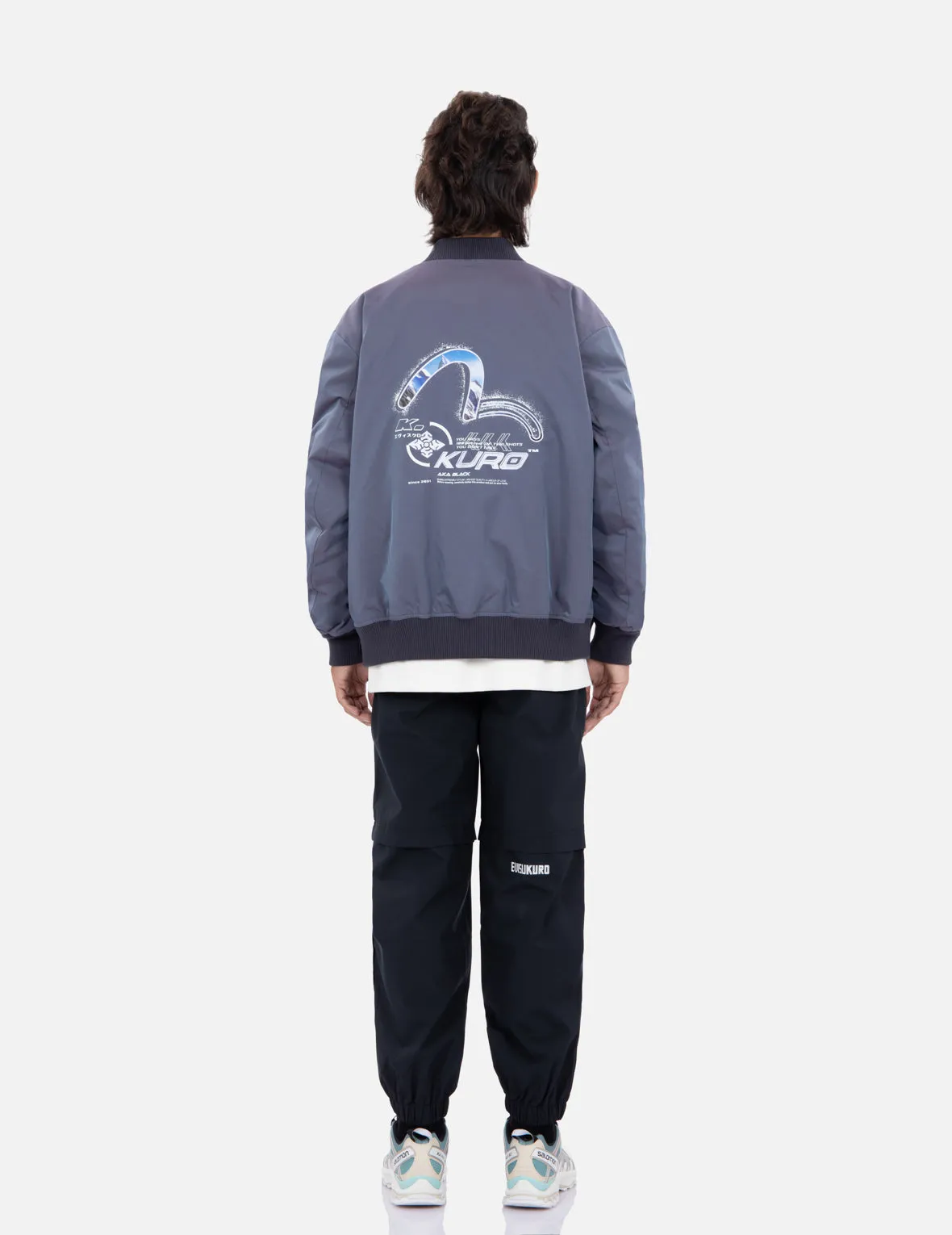 Spray Paint Effect Seagull Print Bomber Jacket sold by Evisu product image thumbnail 5
