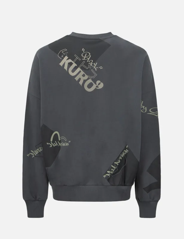 Quotation Mark Print Sweatshirt sold by Evisu