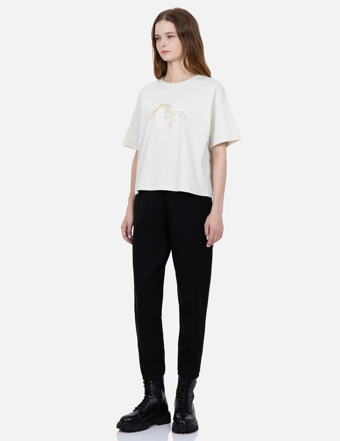 Logo Print Waistband Tapered Pants sold by Evisu product image thumbnail 3