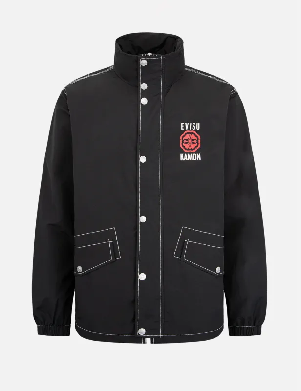 Kamon and Logo Print Jacket sold by Evisu