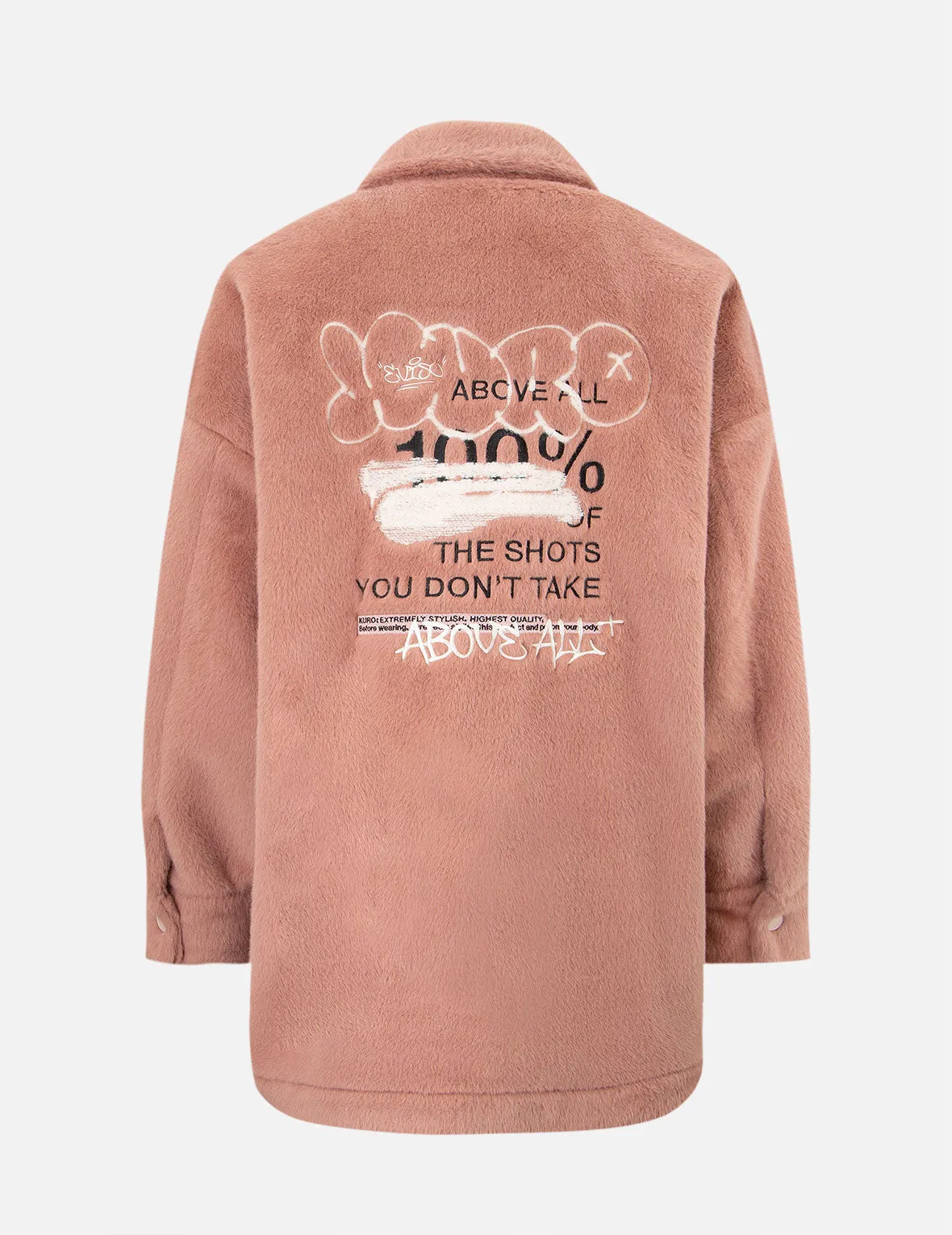 Graffiti Logo Embroidery Faux Fur Padded Shirt Jacket sold by Evisu product image thumbnail 2