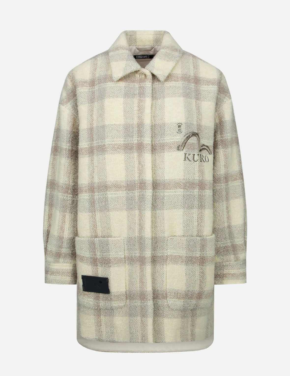Gradient Kamon Embroidery Plaid Shirt Jacket sold by Evisu product image thumbnail 2