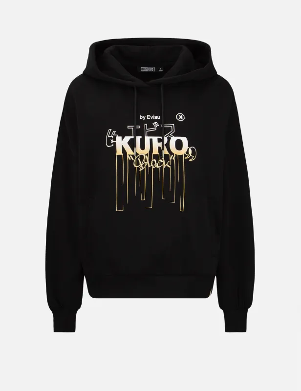 Gradient Dripping Logo Print Hoodie sold by Evisu