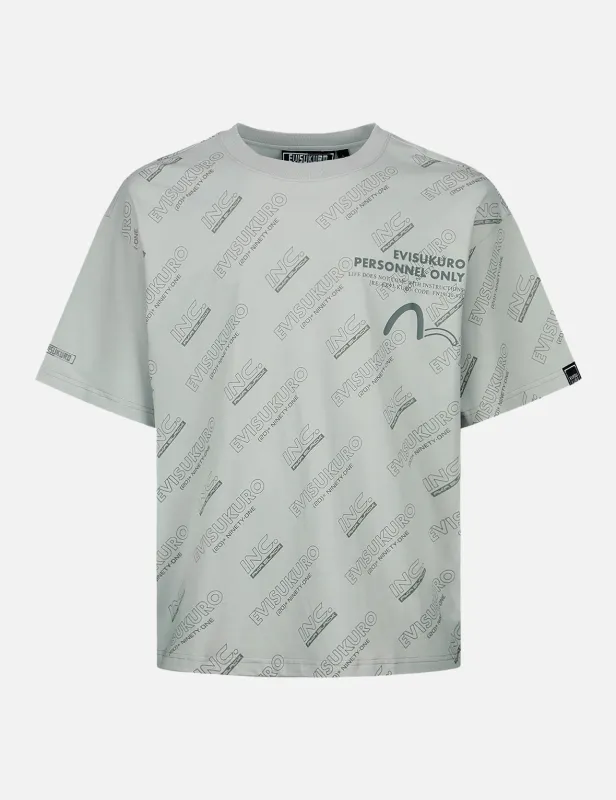 Monogram Logo Print T-Shirt sold by Evisu