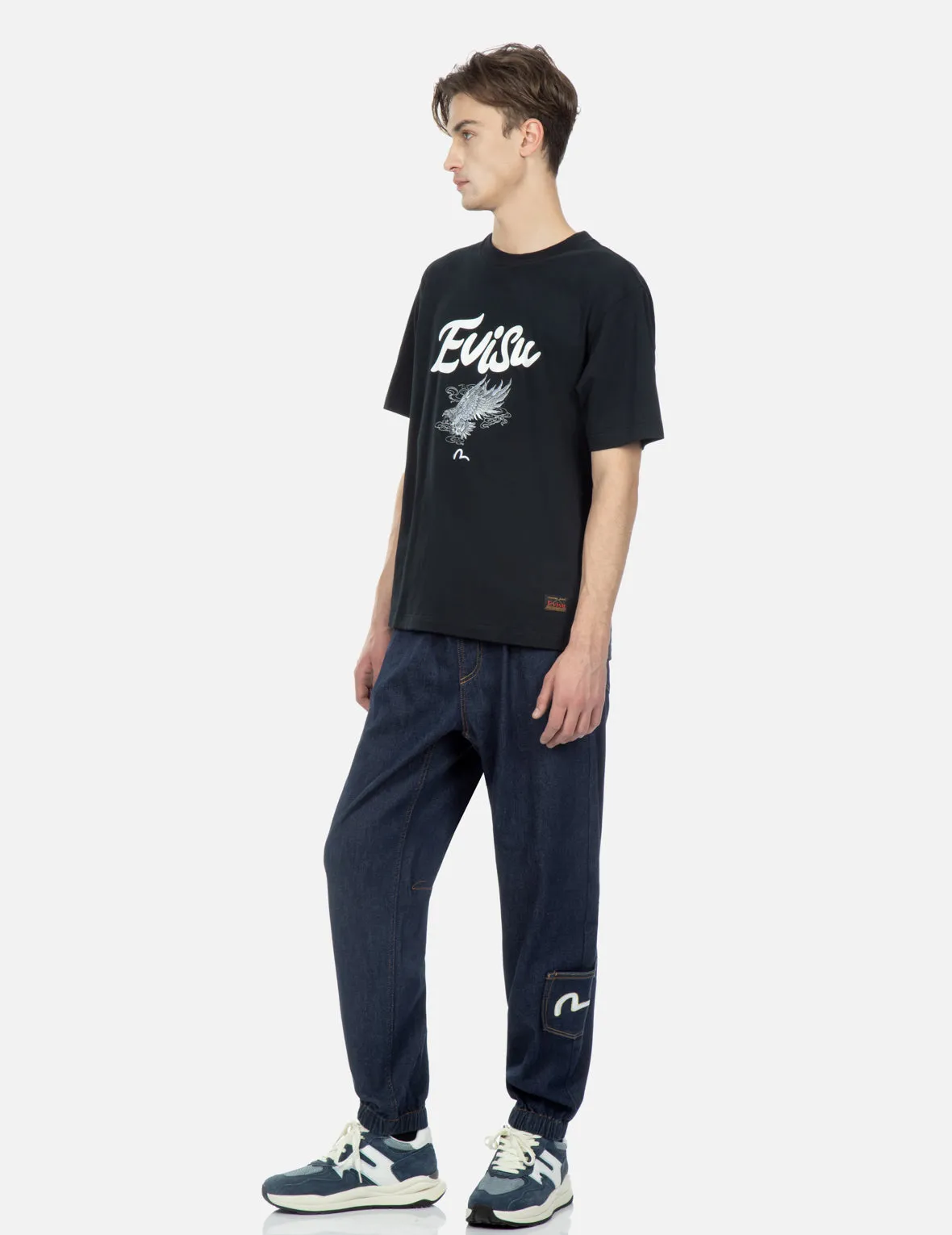 Eagle Printed Pocket Denim Joggers sold by Evisu product image thumbnail 4