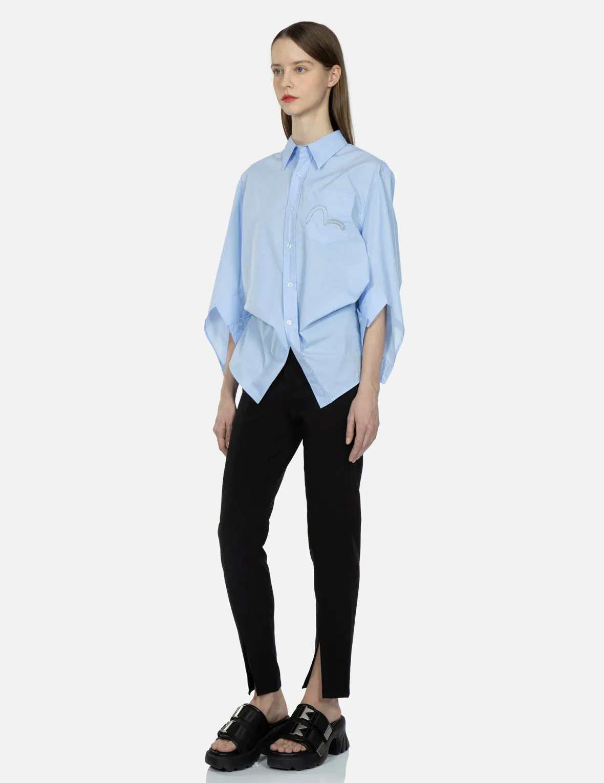 Seagull Embroidery Front Slit Tailored Pants sold by Evisu product image thumbnail 3