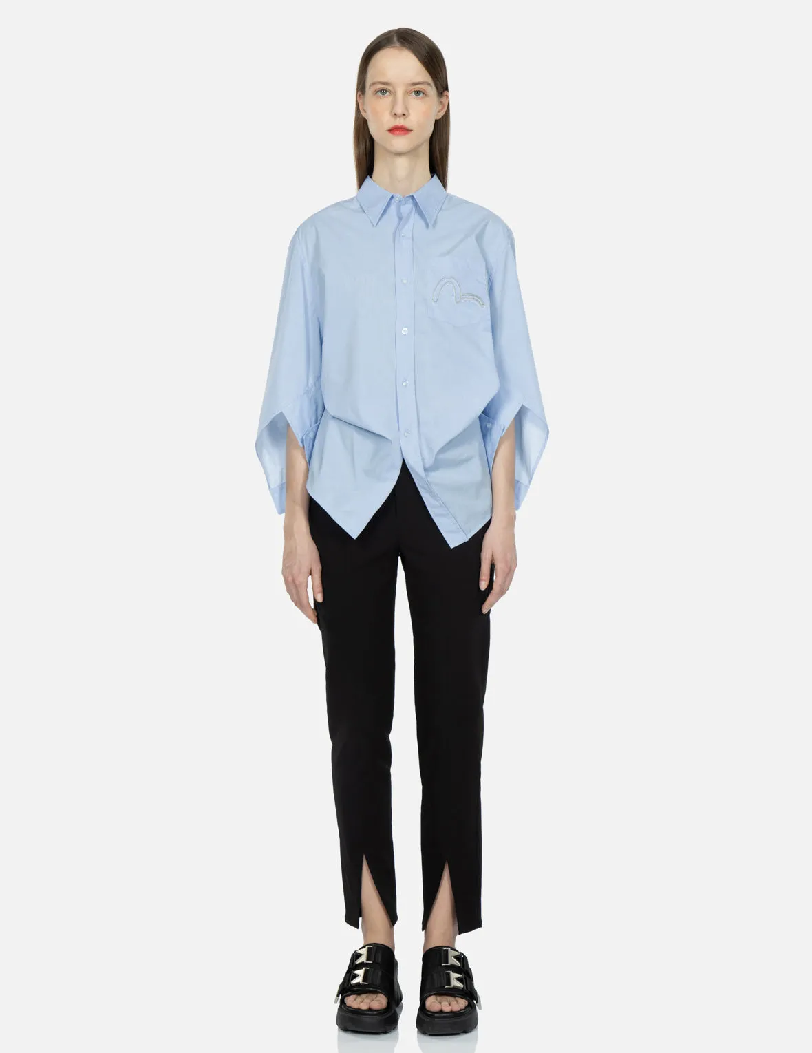 Seagull Embroidery Front Slit Tailored Pants sold by Evisu product image thumbnail 5