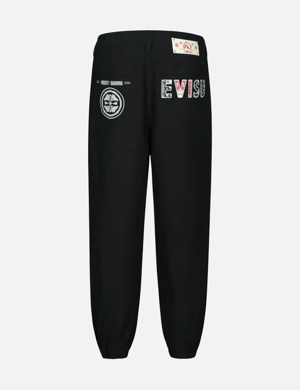 Nomadic Pattern Logo Print Joggers sold by Evisu