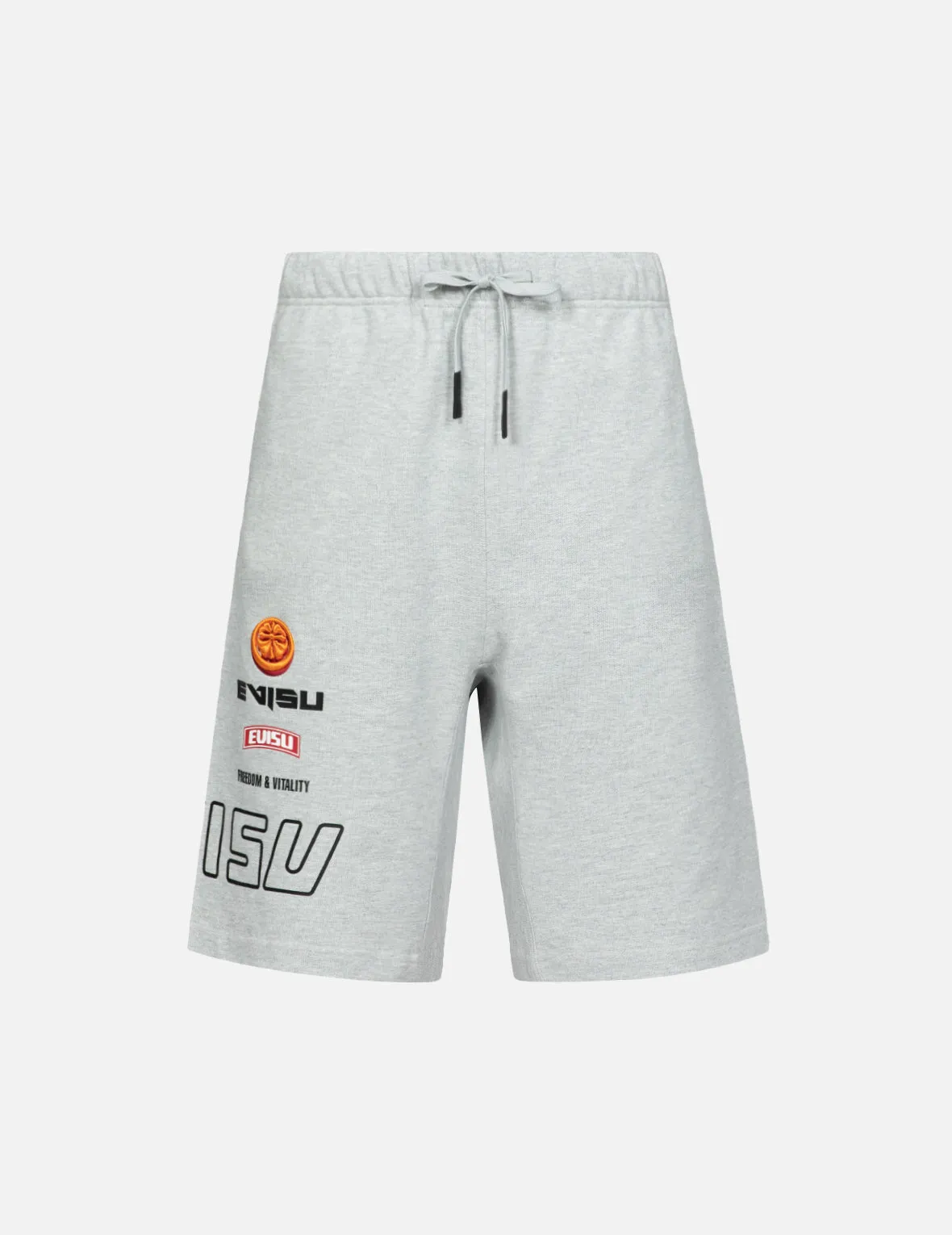 Logo Print and Kamon Embroidery Sweat Shorts sold by Evisu