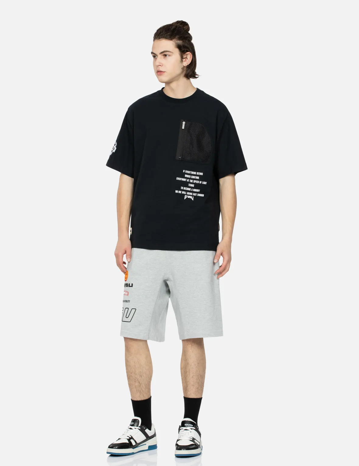 Logo Print and Kamon Embroidery Sweat Shorts sold by Evisu product image thumbnail 3