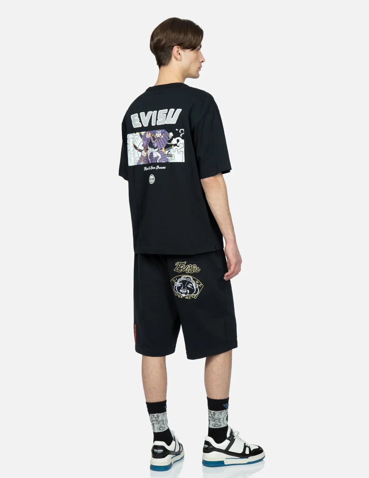 Fan-shape Godhead Embroidery Sweat Shorts sold by Evisu product image thumbnail 3