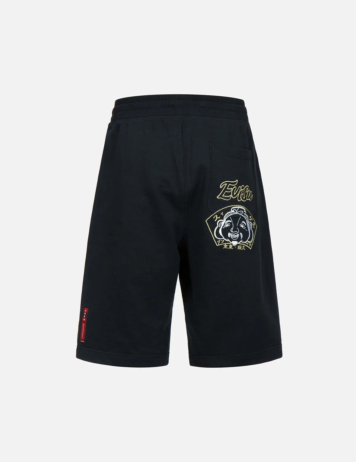 Fan-shape Godhead Embroidery Sweat Shorts sold by Evisu